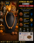 Stress Relief Combo – 5 Mukhi Mala + 4 Mukhi + 5 Mukhi | Energized in Kashi