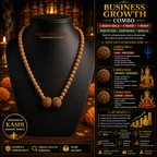 Business Growth (Dhanyog) Combo – 5 Mukhi Mala + 6 Mukhi Nepali + 7 Mukhi Nepali | Energized in Kashi