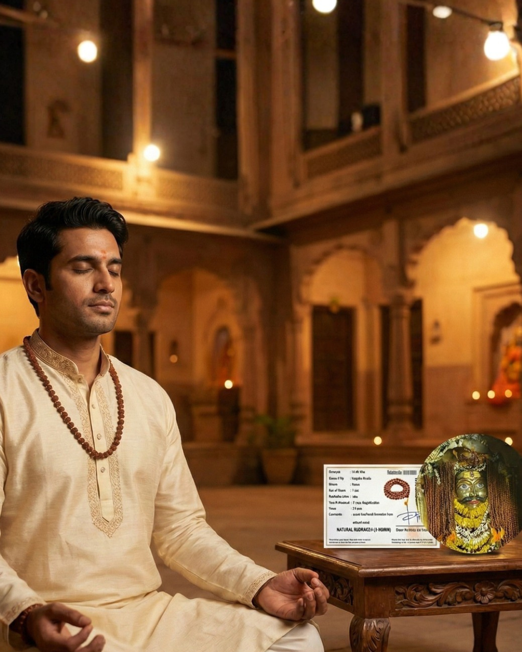 Siddha 5 Mukhi Rudraksha Mala ( Energized at Bhairav Temple, Kashi ) -Lab Certified